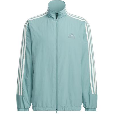 3-Stripes Woven Track Top Retro Sports Stand Collar Soft Comfortable Casual Waterproof Jacket Unisex Jacket Teal JI6648