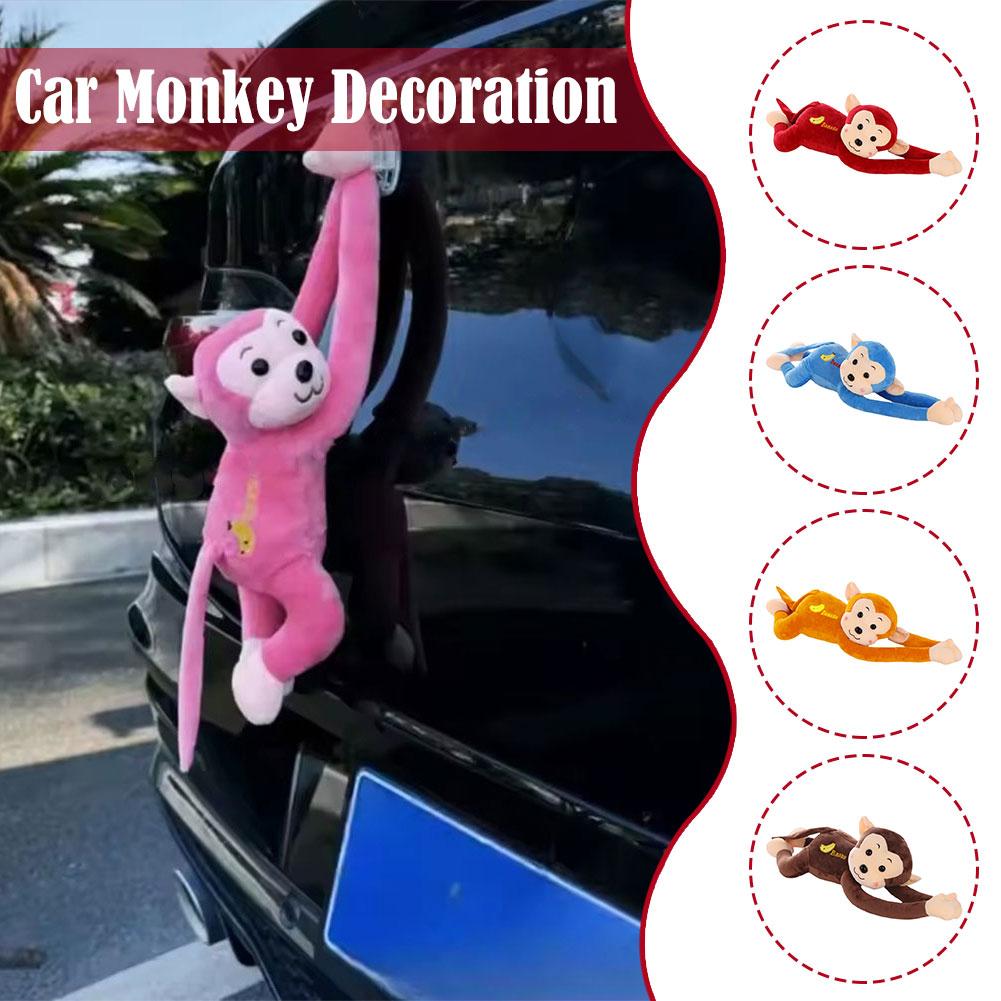 Cute Monkey Car Decoration Multifunctional Quick-release Home Doll Creative Hanging Animal Accessories Monkey Car Pendant B2E1