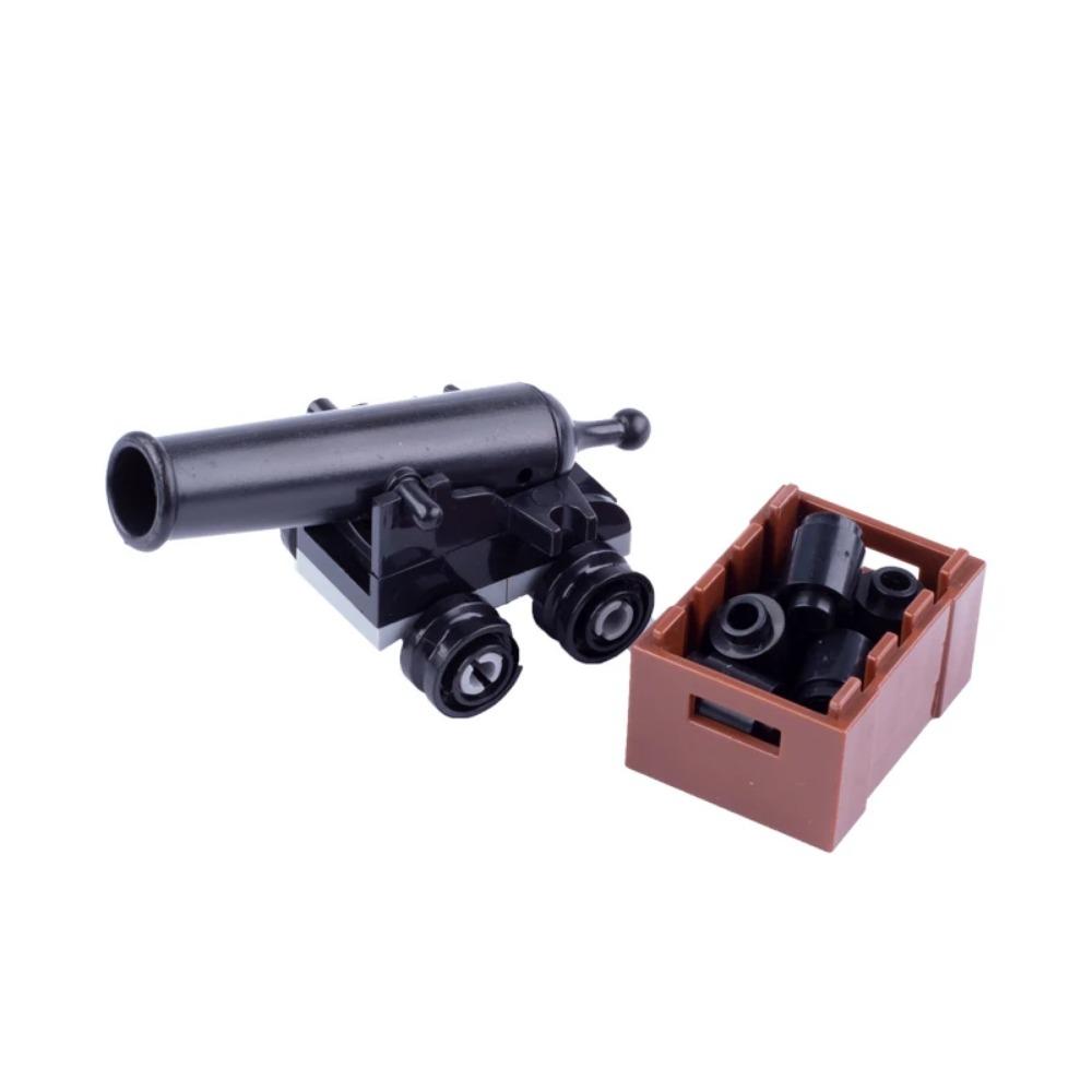 MOC Military Building Blocks Figure Napoleon Wars Soldier Accessories Weapon Cannon Sandbag Army Pirate Mini Brick gift X003 DIY