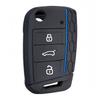 Silicone cover for Volkswagen VW Polo Golf 7 Passat Tiguan MK2 Beetle Ateca Caddy T5 Flip Folding Car Key Case Cover Accessories
