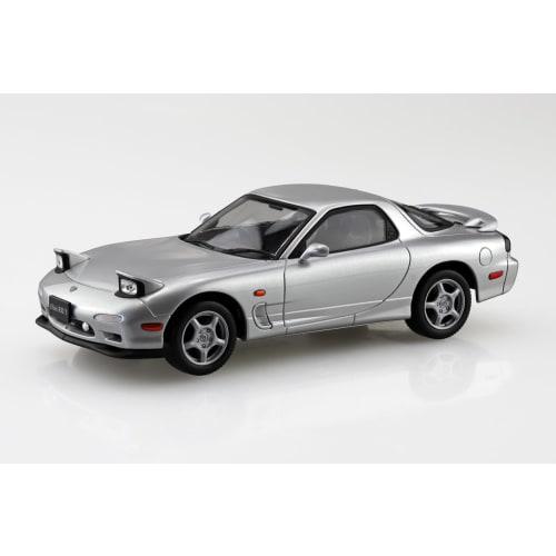 Aoshima Bunka Kyozai 1/32 Scale Rakupla Snap Kit No.04-SS Infini FD3S RX-7 Silverstone Metallic Pre-Colored Plastic Model