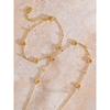 Yhpup Charm Stainless Steel Heart Love Chain Necklace Bracelet Bangle Water Resistant Chic Popular Romantic Korean Jewelry Gift