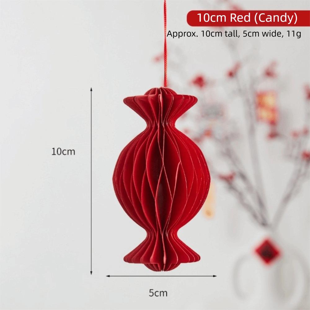 

New Red Honeycomb New Year Decorations Paper with Tassel Hanging Pendant Hanging Style Christmas Balls New Year Eve