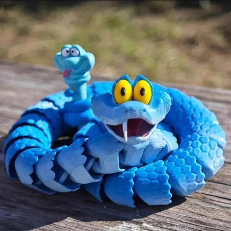 30/60Cm Gary Snake:  Zootopia 2 Articulated Simulation Plaything Snake 3D Printed Snake Gary Model Stress Ease Toys Child Present