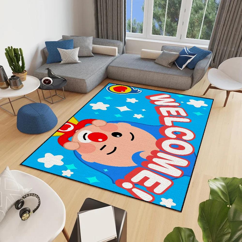 Cute Small Carpet Anti-Slip Kitchen Cartoon Plim Bedroom Handmade Tufted p-Plim Rug Baby Carpet Living Room Entrance Decoration