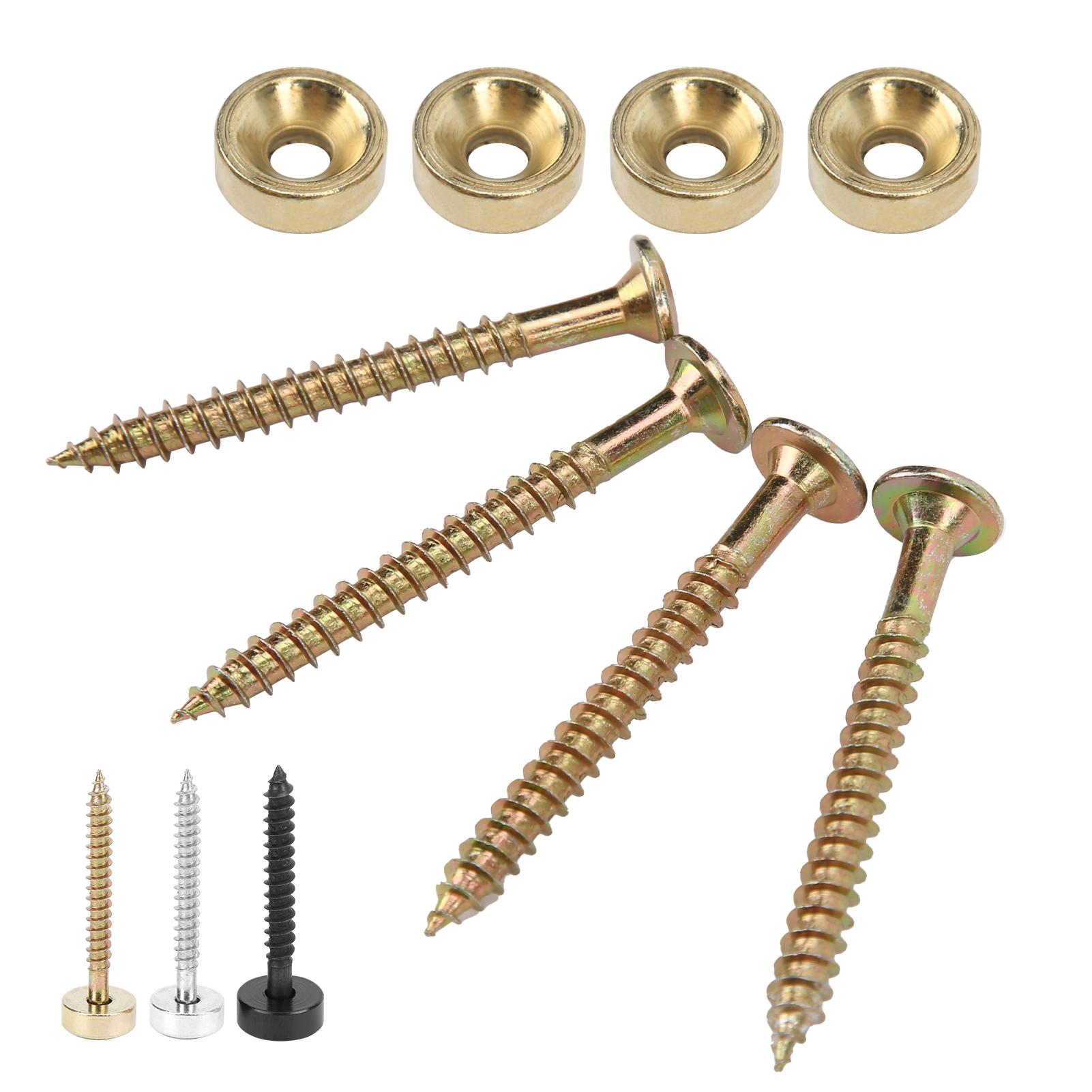 

4 комплекта втулок для грифа гитары, металлический наконечник, болт с винтовым аксессуаром для электробаса