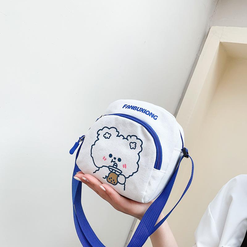 Women's Trendy Shoulder Bag, Cartoon Cute Small Round Bag, Daily Matching Change Bag for Male and Female College Students