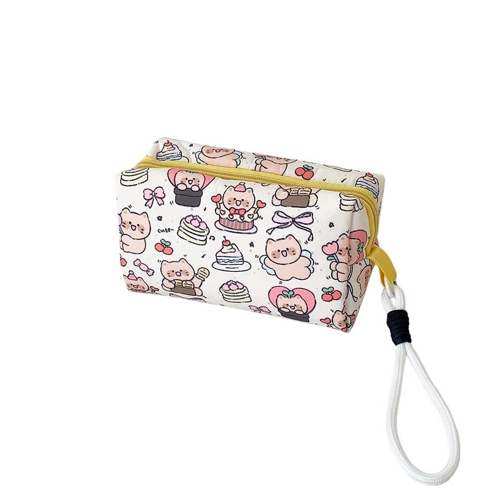 with Lanyard Cloth Cartoon Stationery Bag Pen Bag Pencil Pouch Korean Style Pencil Case  Student
