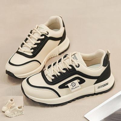 Sneaker Women's New Spring Flat Light Running Shoes Student Versatile Casual Shoes Leather Waterproof Versatile