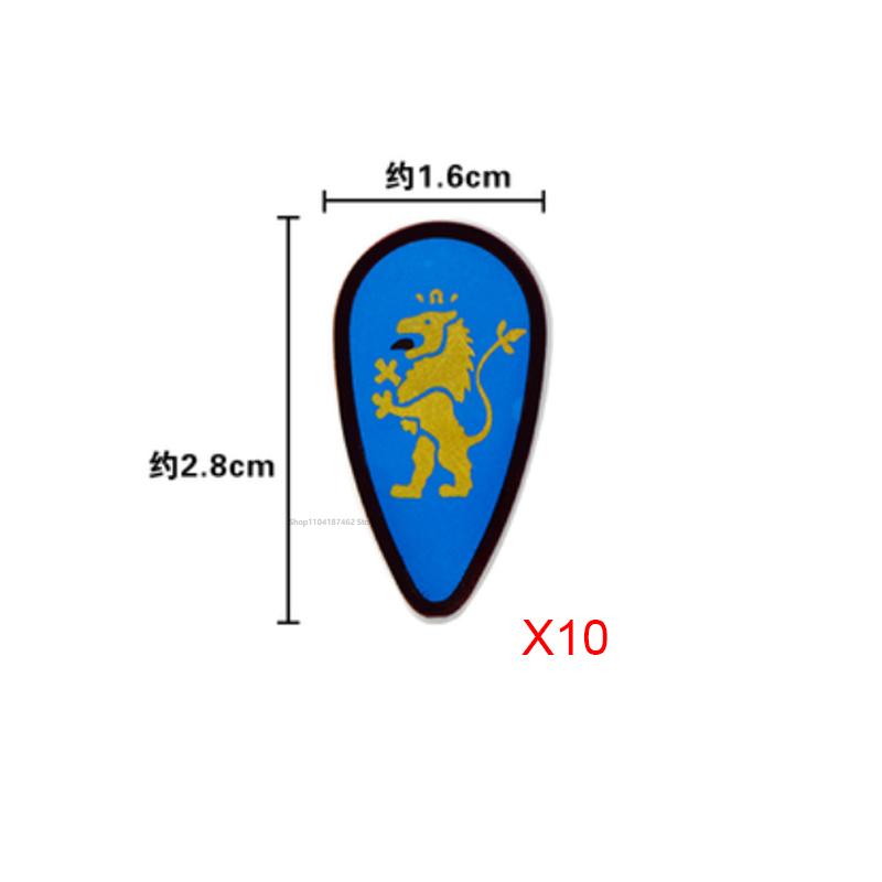 Medieval Roman Knight Legion Building Block Castle Green Dragon Forest Wolf War Horse Dragon Lion Shield Armor Cloak Brick Toys