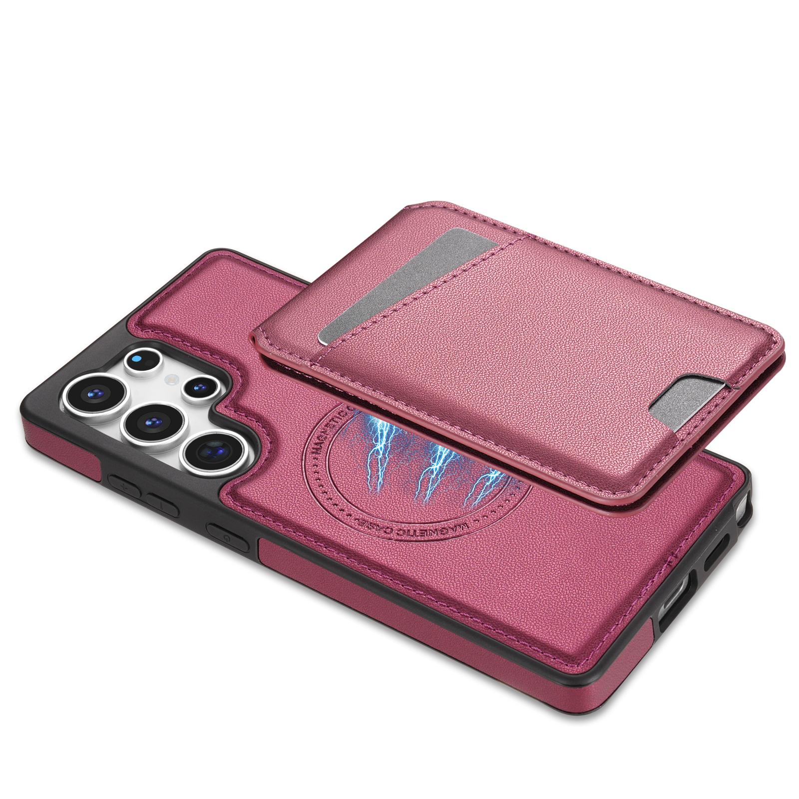 

2 in 1 Detachable Wallet Magnetic Card Holder Case for Samsung Galaxy S25 Ultra S23 S24 FE S22 Plus A16 A55 A15 A54 Flip Cover For Samsung S24Ultra красный
