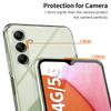 Clear TPU Case for Samsung Galaxy A14 5G/A14 4G Soft Phone Cover+3Pcs 2.5D Arc Edge Tempered Glass Screen Film