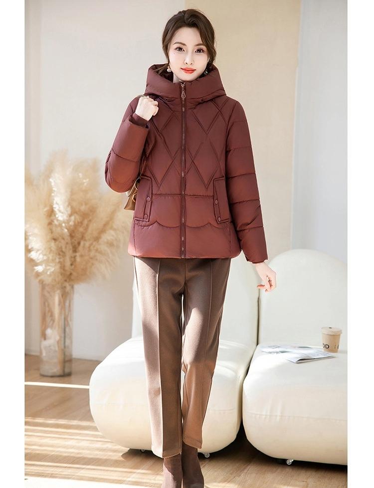 Women’s Short Hooded Windproof Thicken Warm Winter Jacket
