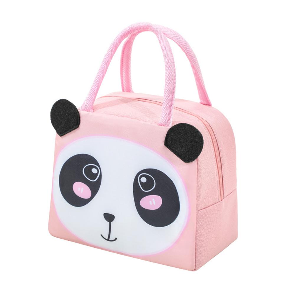 3D Cute Cartoon Lunch Box Bag for Students - Insulated Thermal Food Carrier, Portable Handheld Meal Tote with Keep Warm Pocket