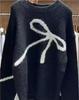 Korean Style Bow Knit Loose Pullover Sweater - Women’s Autumn/Winter 2025 Collection