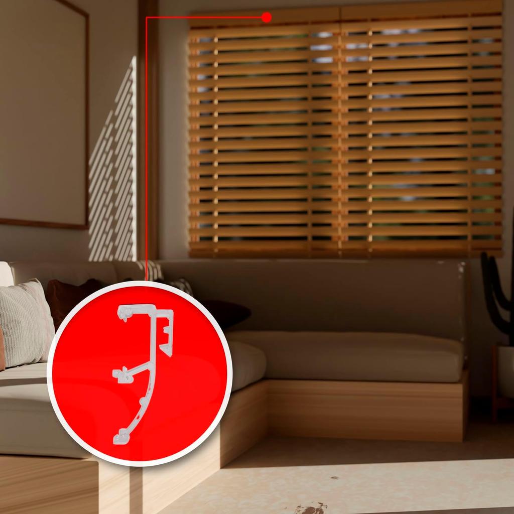 Amazing Drapery Hardware Premium Clear Plastic Double Slat Valance Retainer Clips, 9 Pack - Sturdy Valance Holder with Dual Slat Design, Easy