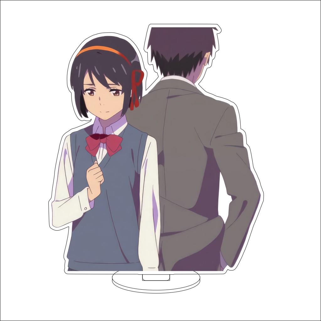 16CM Anime Your Name Cosplay Acrylic Stand Ornaments Okudera Miki Natori Sayaka Tachibana Taki Figure Stand Halloween Gifts