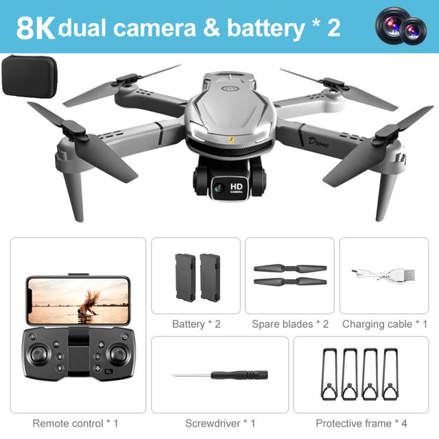 V88 Drone RC 8K HD Dual Camera Professional Obstacle Avoidance Aerial Hovering Photography GPS Optical Flow Brushless Quadcopter