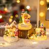Santa Claus Snowman Miniature Landscape ornament