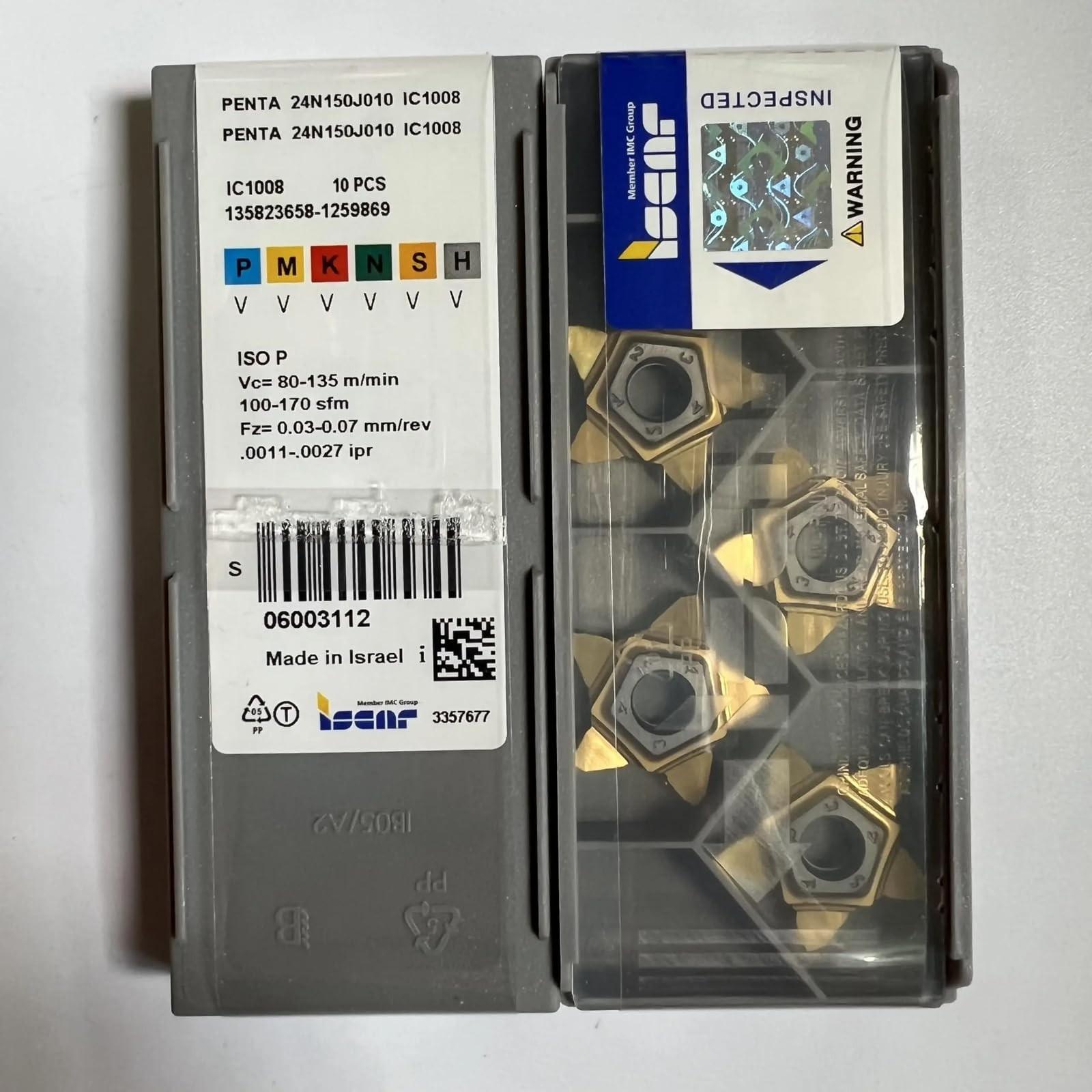 

ISCAR / PENTA24N150J010 IC1008 /Industrial indexable Carbide Inserts 5 PCS