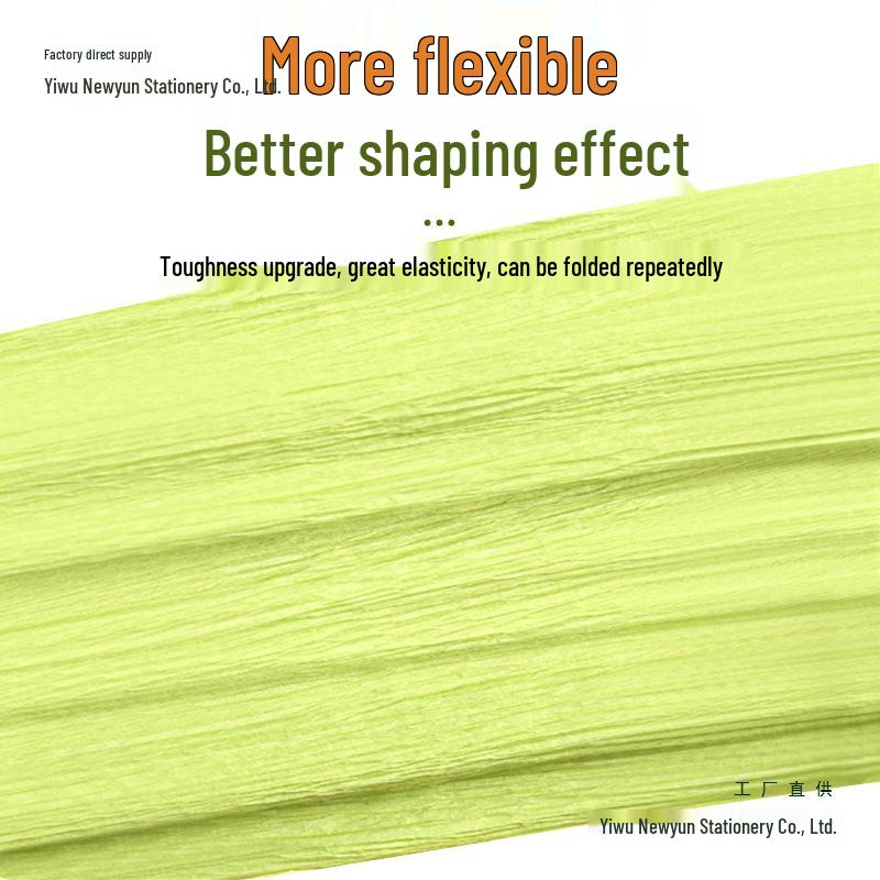 Thick Green Crepe Paper for DIY Handmade Floral Art and Rose Crafting