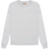 Fear of God Essentials Fall SS22 Relaxed Crewneck Sweatshirt With Flocked Logo Men Sweatshirt Light-Oatmeal FOG-SS22-340
