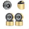 4 Pieces 1.9 Inches Beadlock Wheel Rim Replacement Metal Accessory Od 56.5mm for SCX10 TRX4 90046