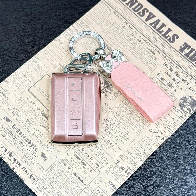 Advanced Liquid Glitter Pink Protective Car Key Cover for Tank 300 & Key Shells 400/500