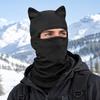 Sun Protector Cat Ear Face Mask Polyester Fiber Neck Gaiter Cute Sunscreen  Masque  Hiking