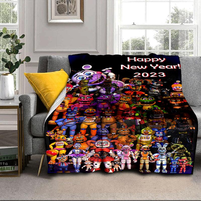 Five Nights At bears Horror Blanket Flannel Blanket for bed, sofa, Camping, Hiking, Picnic Essentials, gift for family Fan gifts