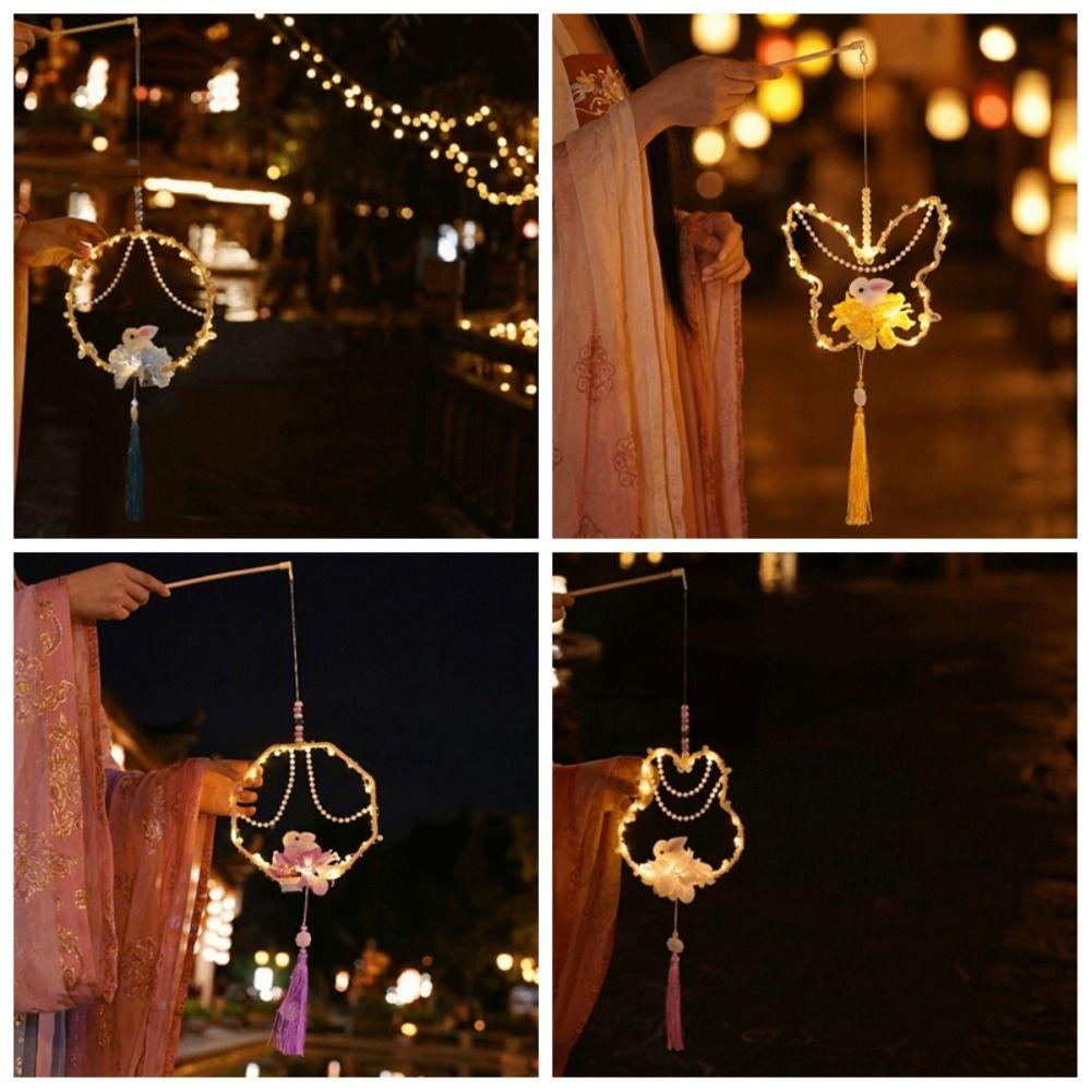 Handmade Children's Rabbit Lantern DIY Material Bag Mid-Autumn Festival Lamp  Hanfu Accessories