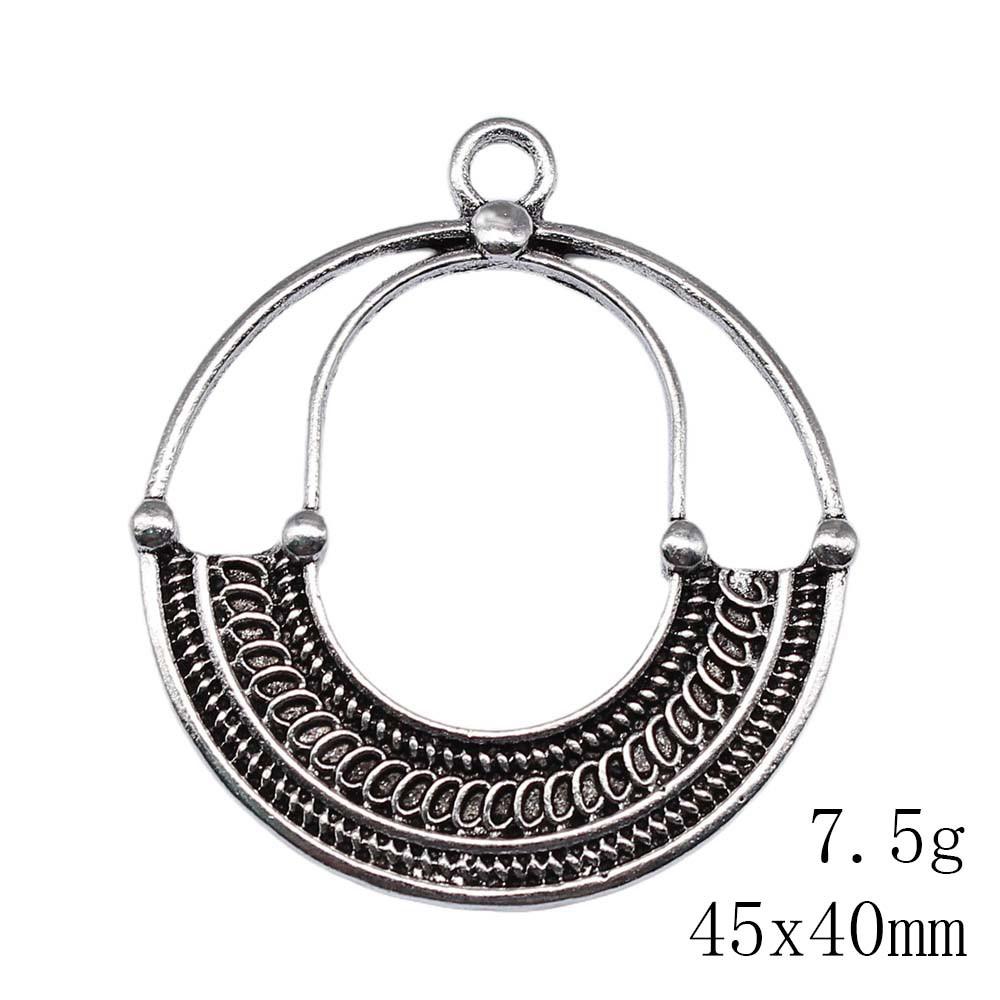 Wedding Anniversary Charms For Italian Bracelet Geometric Hollow Charms Pendant Women's Clothing Pendant Accessories