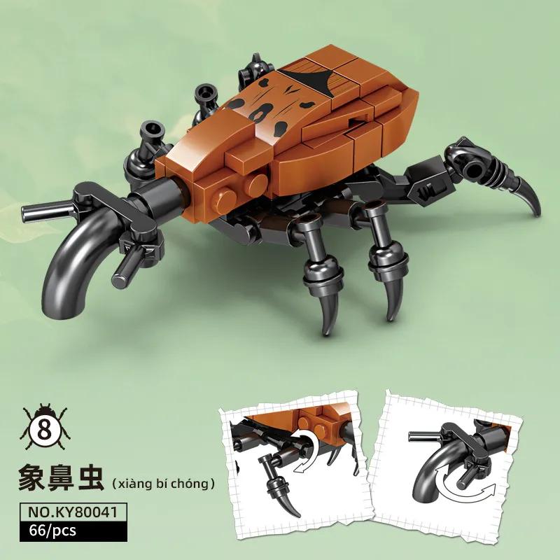 Insect Blocks Toys for Students Prise Bug Science Blocks Toys Mantis Bee Snail Block Insects Set for Children's Puzzle Toy Gift