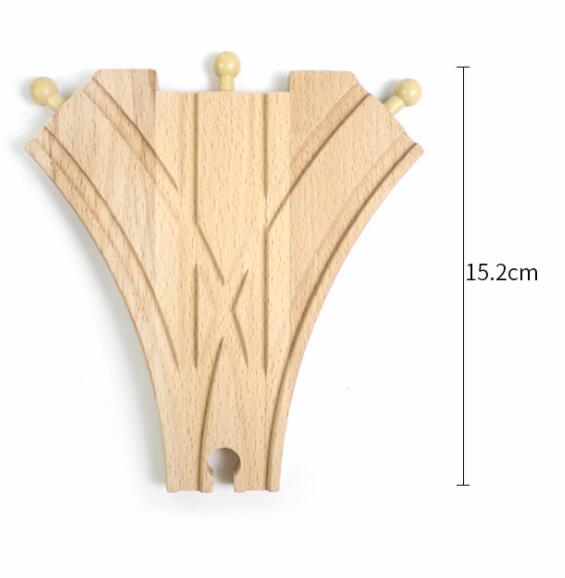 Wooden Railway Track Accessories Beech Wood Train Track Parts Compatible with Thomas and Major Brands Toys