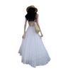 Summer Blue Pure Desire Wind Beach Vacation Backless Waist Thin Big Skirt Suspender Long Skirt