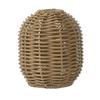 Woven Faux Rattan Vase Handmade Indoor Decorative Vase for Dried Artificial Flowers Rustic Farmhouse Boho Wicker Vase Basket for Table Centerpiece