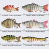 6-Piece Set Bionic Multi-Jointed Swimming Lure Hard Bait Freshwater Saltwater Fishing Bass Pike