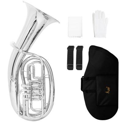 SLADE 4-Key Flat Key Euphonium Pro Bass Horn Phosphor Bronze Color Brass Body 4 Flat Keys Euphonium Brass Instrument with Parts