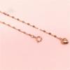 Purple Gold Pure Lip Kiss Chain Necklace Rose Gold Plated Color Gold Heart Shaped Delicate Plain Chain Collarbone Chain