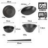 Rebirth Natural Series Tableware 10 Pieces Living Made In Dishwasher Microwave Safe Set, A, Alone, Japan, Plastic, Light, Safe, (Black)