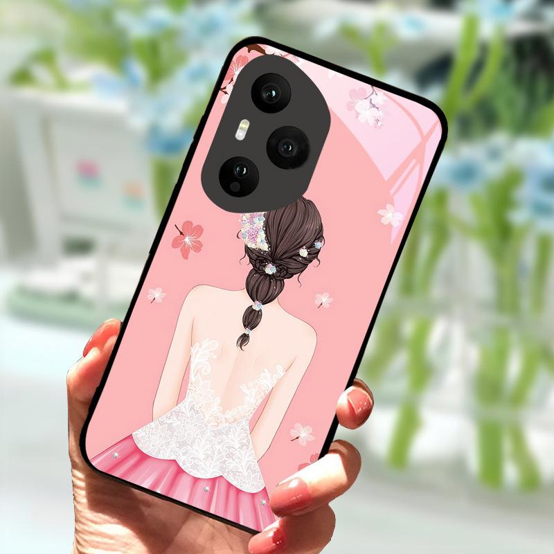 For Honor 400 Pro 5G Case Luxury Tempered Glass Anti-Fall Cover For Honor400 Pro 400Pro Phone Back Shell Shockproof Fundas Capa