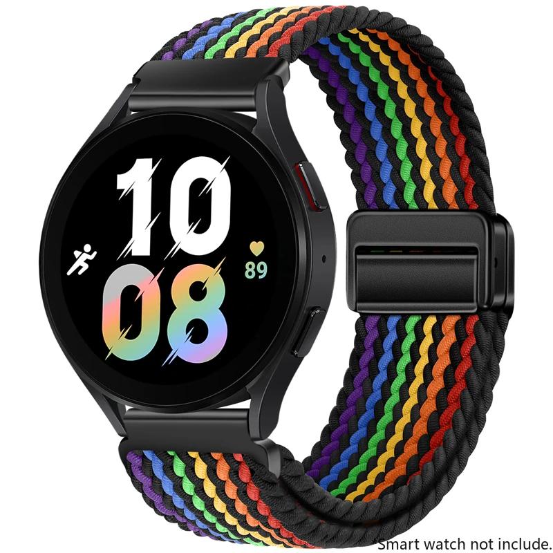 22mm 20mm Nylon Buckle Strap for Huawei Watch GT5 4 3 2 46mm/4Pro 3Pro Bracelet for Samsung Watch7/6/5/4/Classic Adjustable Belt