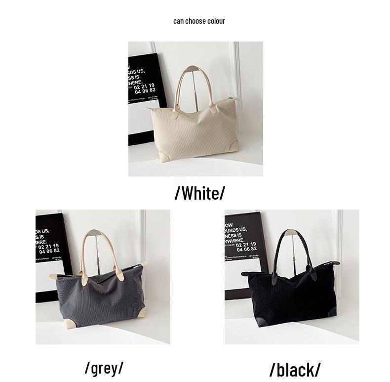 Versatile Large Capacity Casual Tote: Portable Single Shoulder Bag for Commuting or Short Trips