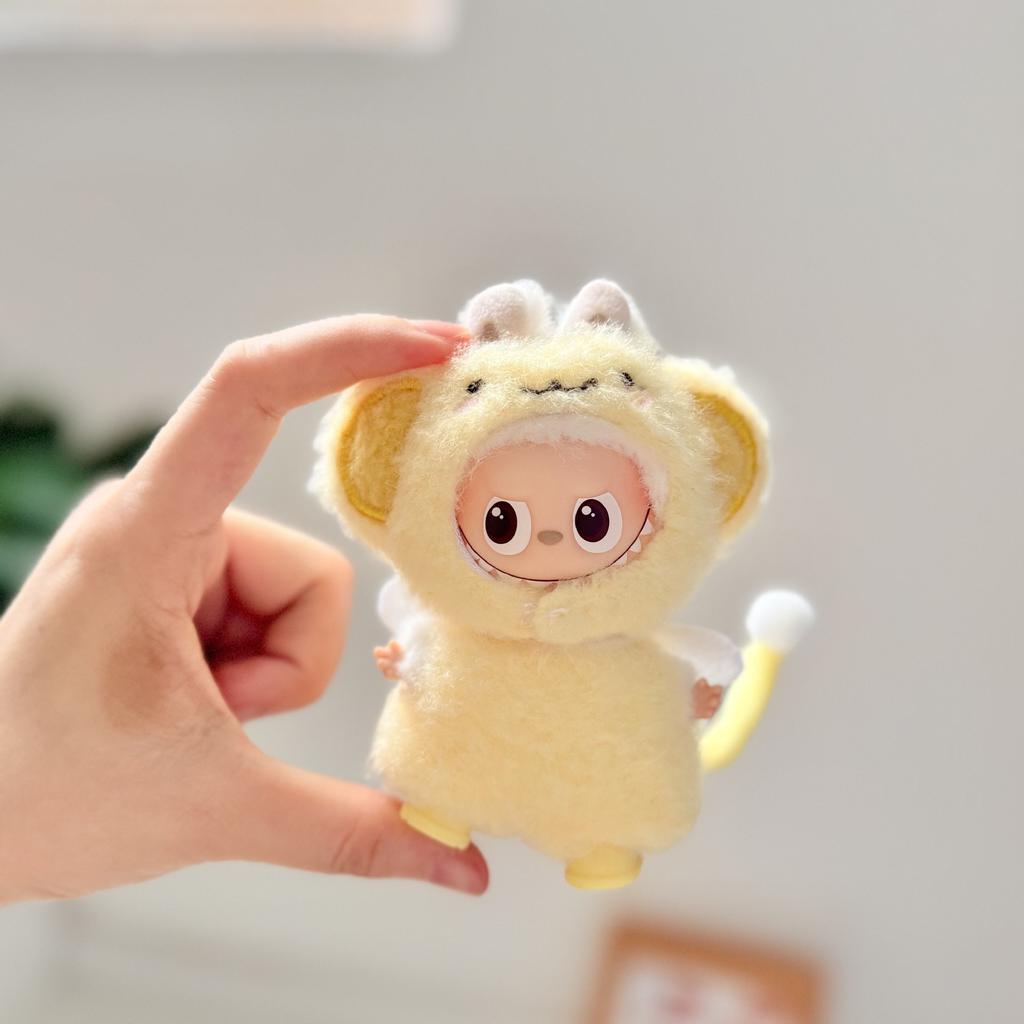 4.0 Heart Bottom Password Vinyl Plush Pendant Small Nose Doll Clothes Angel Yellow Monkey Suit Cute