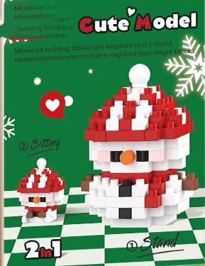 Christmas Tree Gift Reindeer Mini Brock Building Construction Toys for Kids girls 6 Year Old Santa Claus Snowman Micro Brick toy