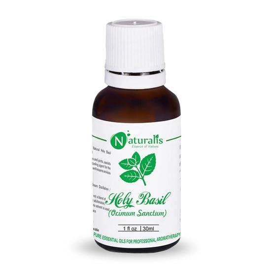 Naturalis Essence of Nature Holy Basil Essential Oil 100% Pure, Natural & Undiluted Therapeutic Grade for Mosquito Repellent - 30ml 30ML