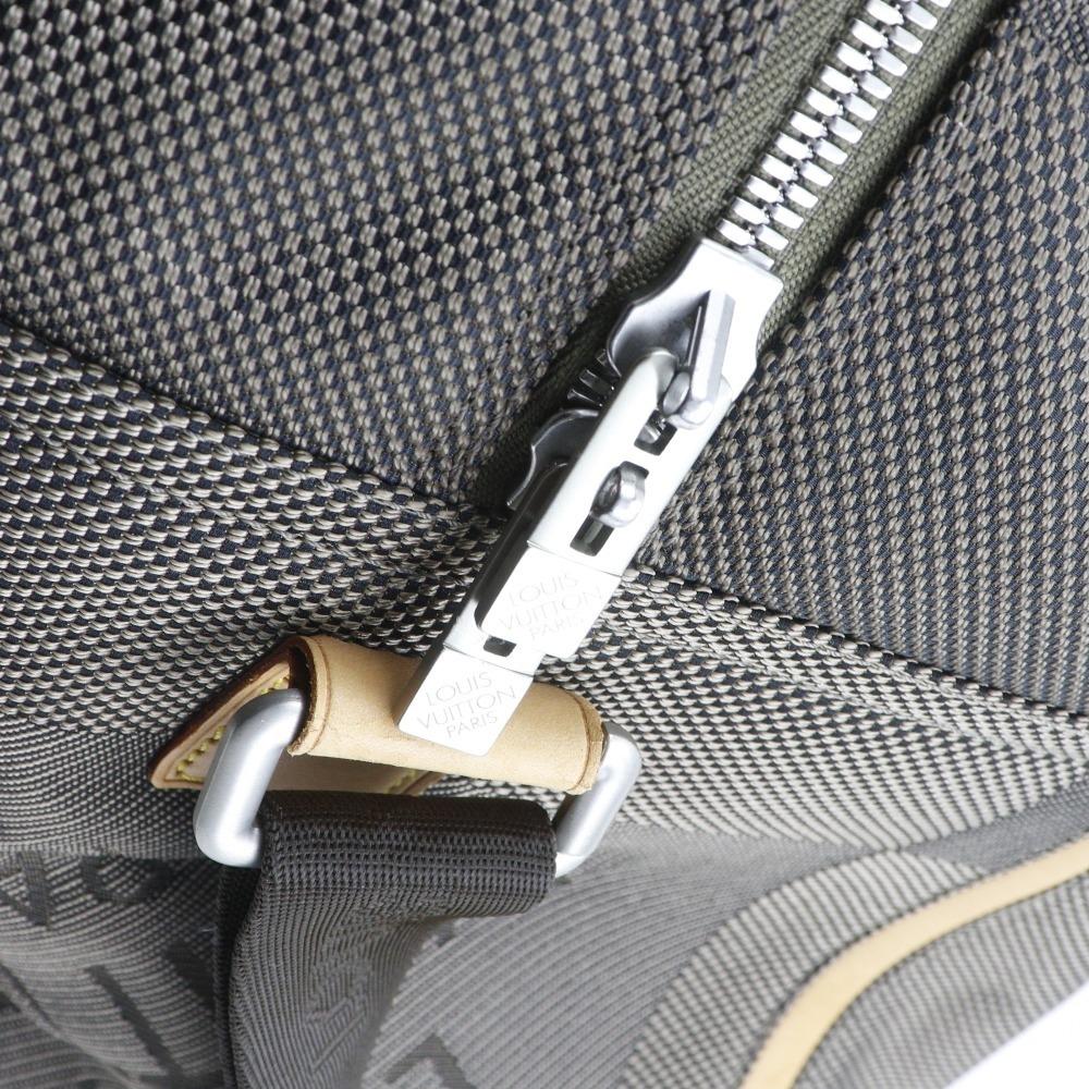 LOUIS VUITTON Suvlan Boston bag M93228 2WAYShoulder Tail Brown Damier Jean Canvas mens Used