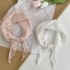 Soft Triangular Lace Scarf For Women Summer Fashion Essential Breathable Fabric & Portable Fold Feature