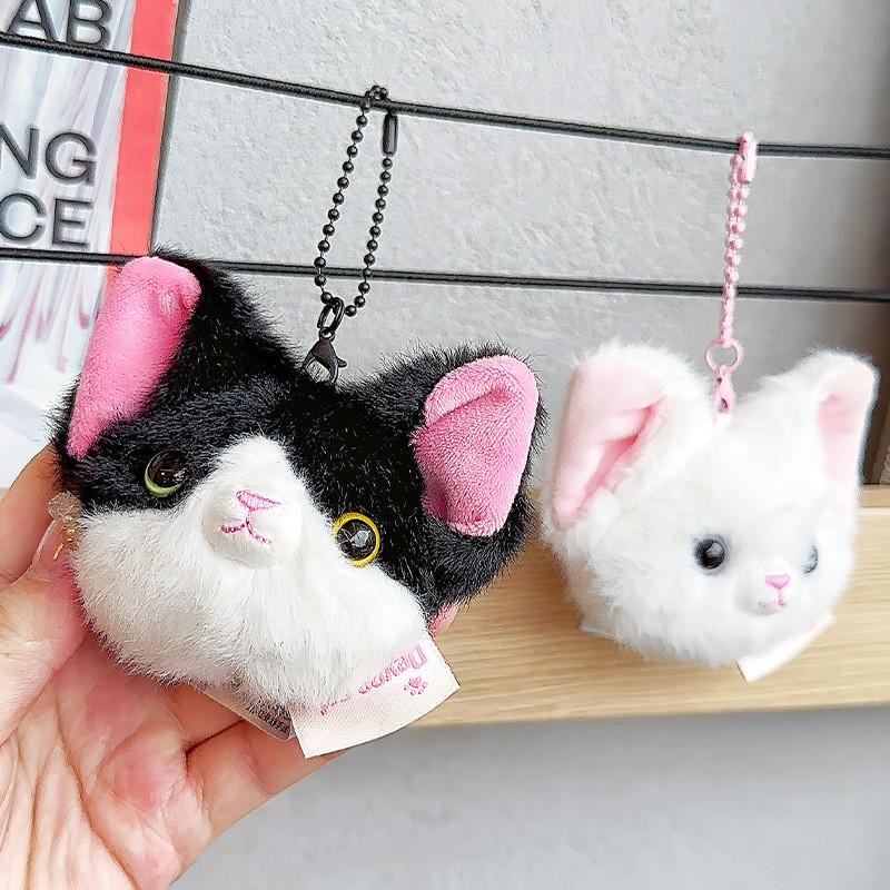 Devon Adorable Rex Cat Plush Keychain Cute Couple Backpack Charm Gift Accessory