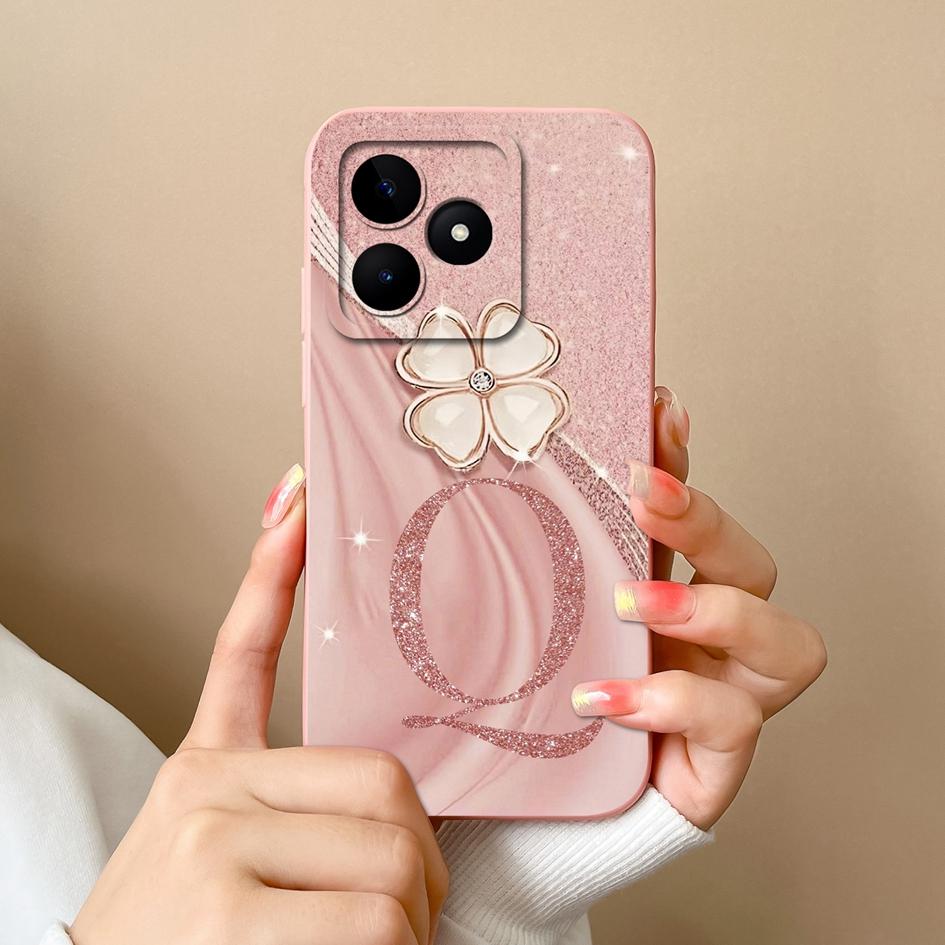 Für Realme C53 C25 C25S C25Y C30 C30S C31 C33 C35 C51 C61 C55 C65 C67 C75 4G 5G Handyhülle Kreatives Buchstabenmuster Weiches Silikongehäuse Für OPPO Capa